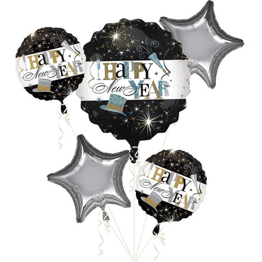 Elegant Celebration Balloon Bouquet 5pcs Balloons & Streamers - Party Centre