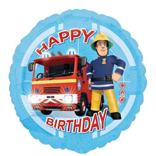 Fireman Sam Happy Birthday Day Foil Balloon 45cm Balloons & Streamers - Party Centre