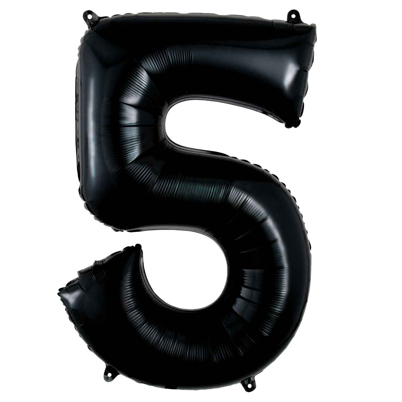 Black Number 5 Supershape Foil Balloon 58x83cm Balloons & Streamers - Party Centre