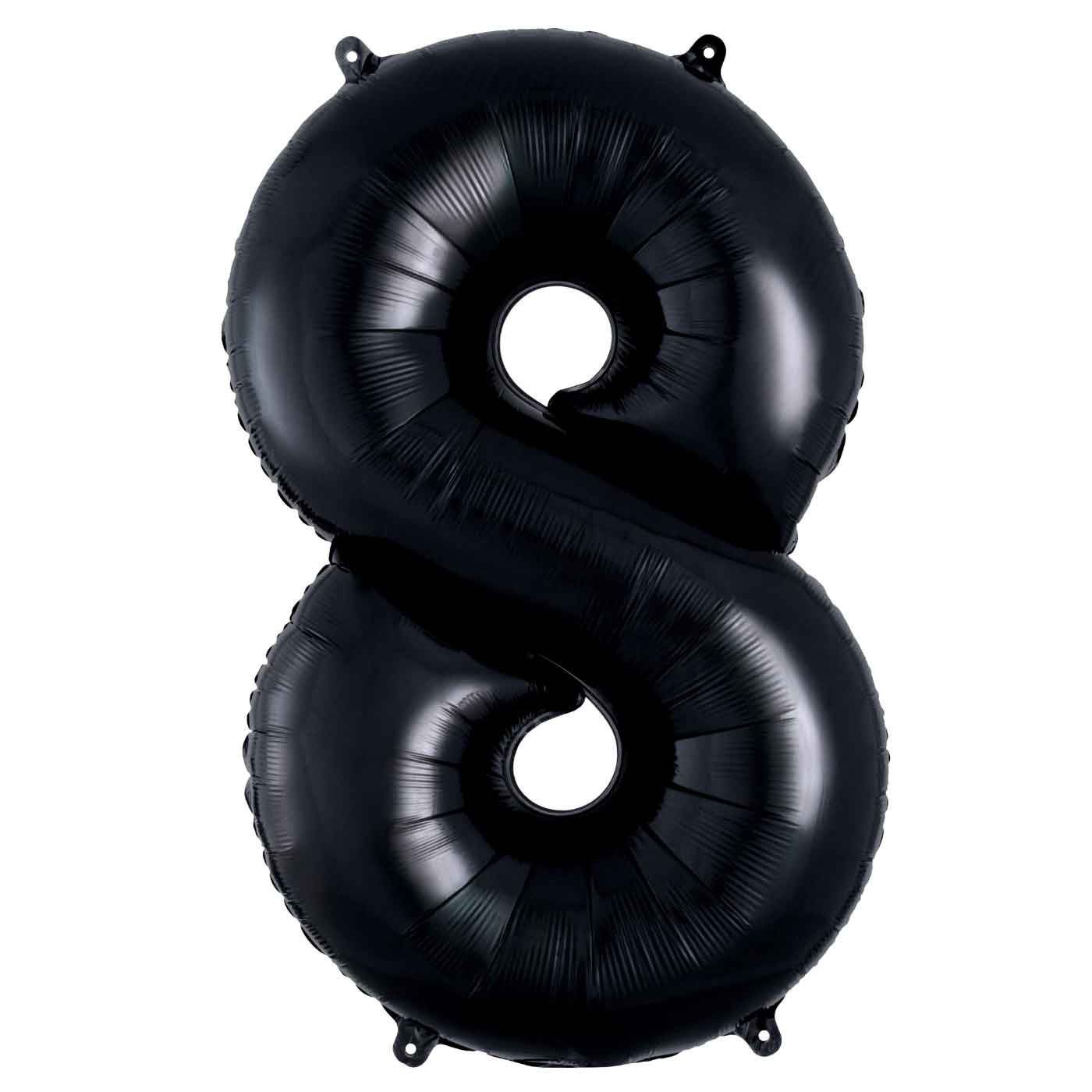 Black Number 8 Supershape Foil Balloon 53x86cm Balloons & Streamers - Party Centre