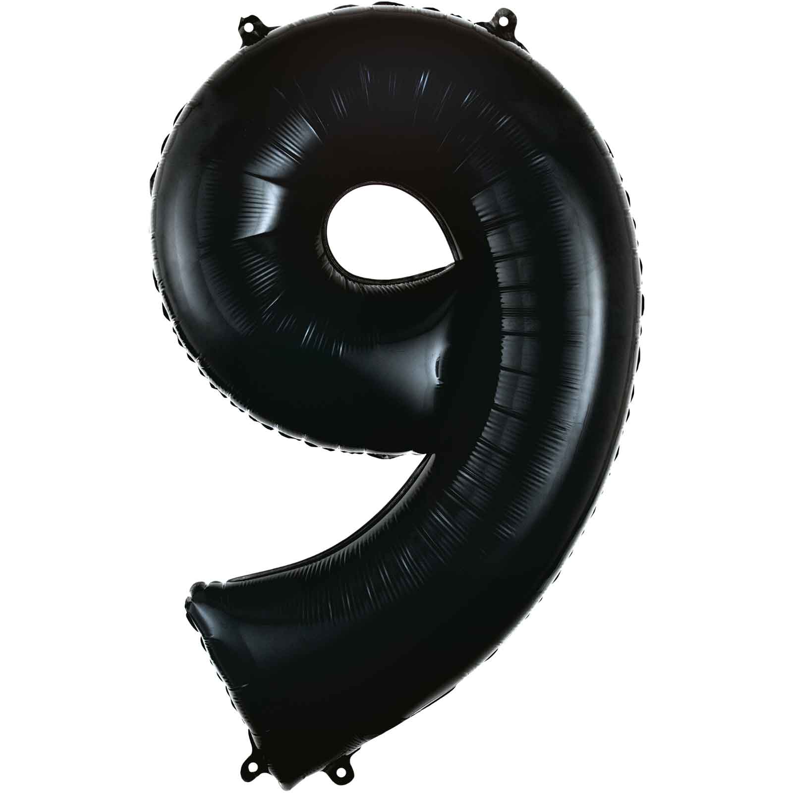 Black Number 9 Supershape Foil Balloon 55x86cm Balloons & Streamers - Party Centre