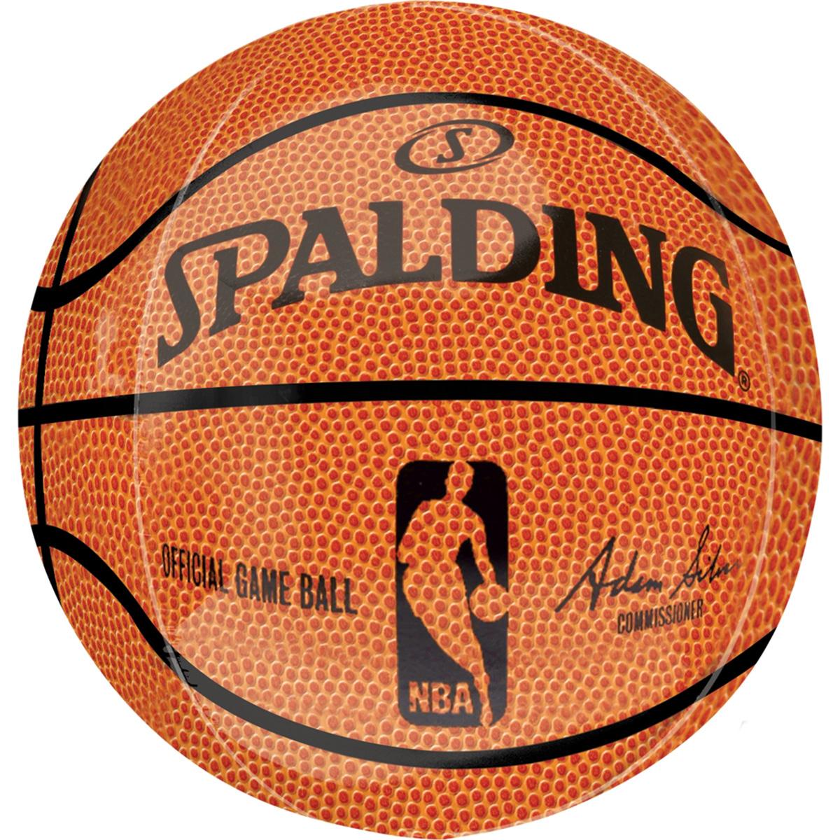 NBA Spalding Basketball Orbz Balloon 38x40cm Balloons & Streamers - Party Centre