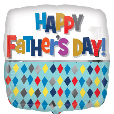 HFD Diamond Pattern Square Foil Balloon 18in Balloons & Streamers - Party Centre