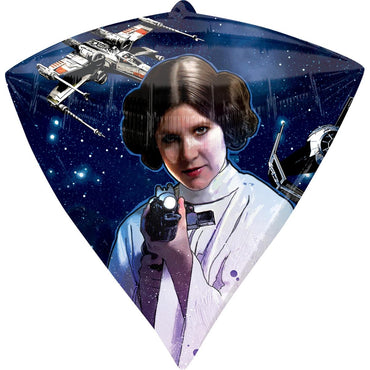 Star Wars Ultra Shape Diamondz Foil Balloon 15in Balloons & Streamers - Party Centre