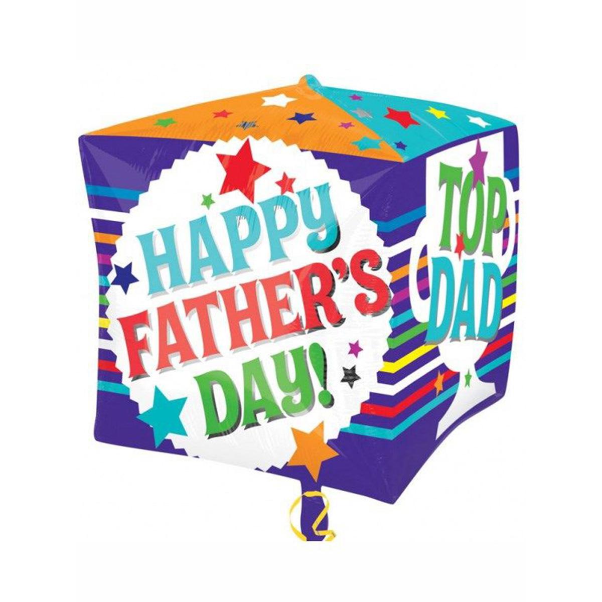 Father's Day Messages UltraShape Cubez Balloon 15in Balloons & Streamers - Party Centre