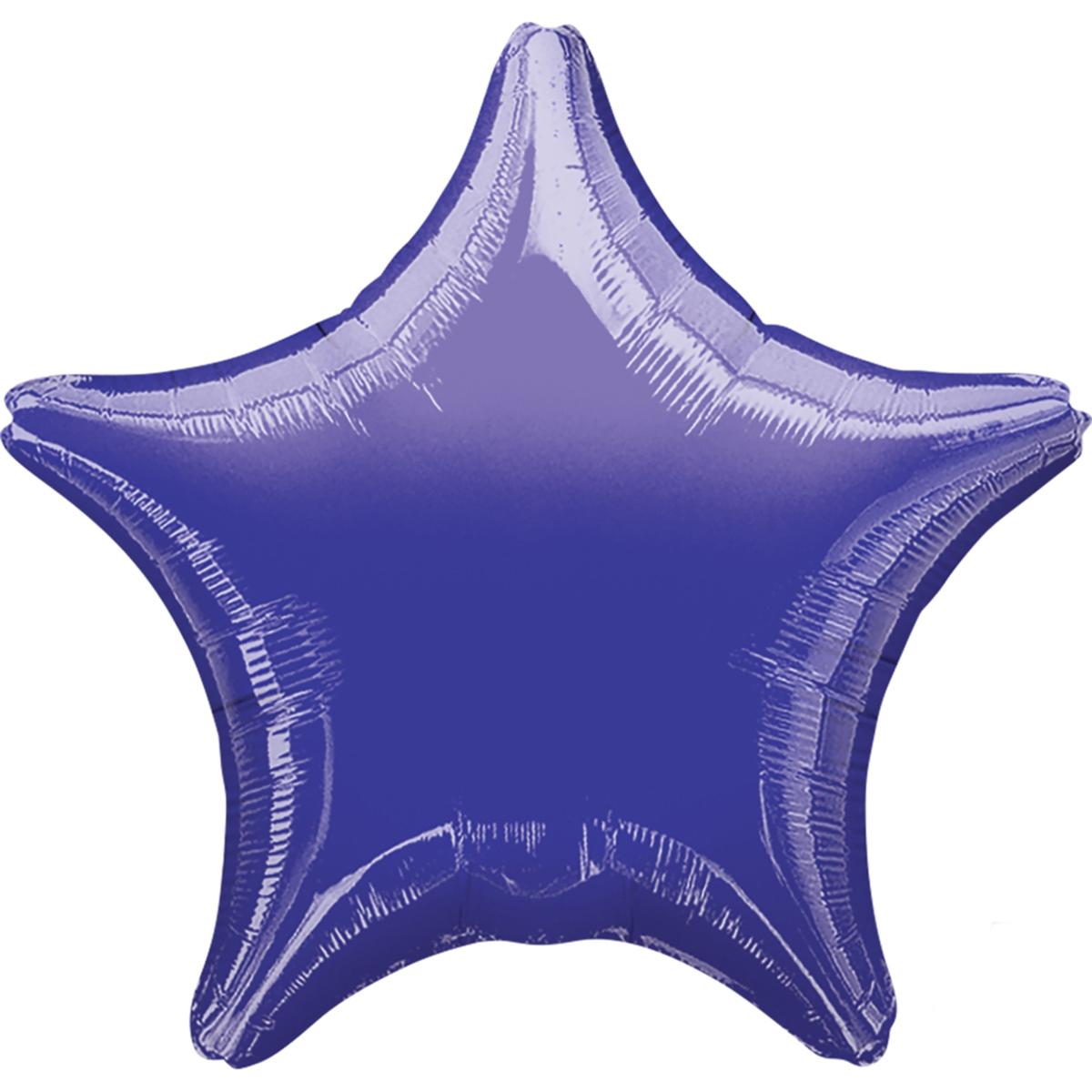 Metallic Purple Star Foil Balloon 19in Balloons & Streamers - Party Centre