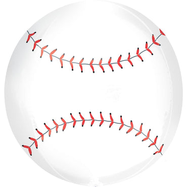 Baseball Orbz Foil Balloon 38x40cm Balloons & Streamers - Party Centre