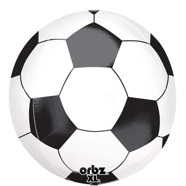 Soccer Ball Orbz Foil Balloon 38x40cm Balloons & Streamers - Party Centre