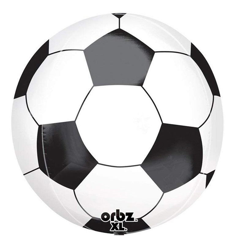 Soccer Ball Orbz Foil Balloon 38x40cm Balloons & Streamers - Party Centre