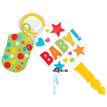 Baby Keys SuperShape Balloon 27 x 38in Balloons & Streamers - Party Centre