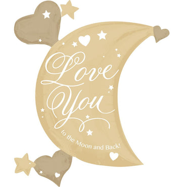 To the Moon & Back SuperShape Balloon 27x32in Balloons & Streamers - Party Centre