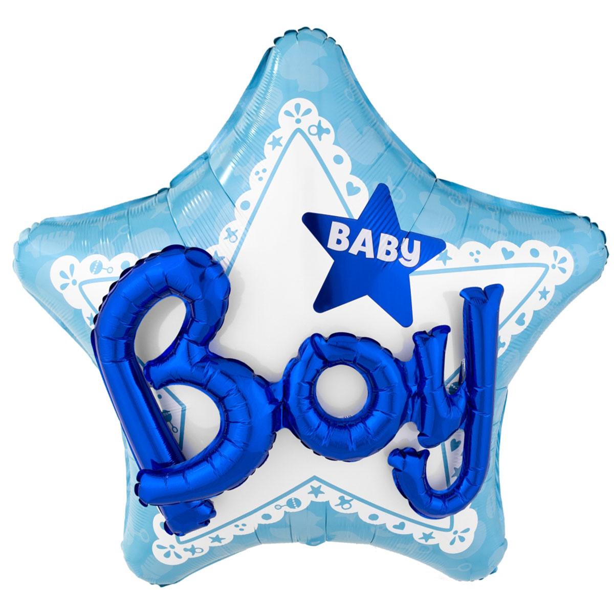 Celebrate Baby Boy Multi-Balloon 32in Balloons & Streamers - Party Centre