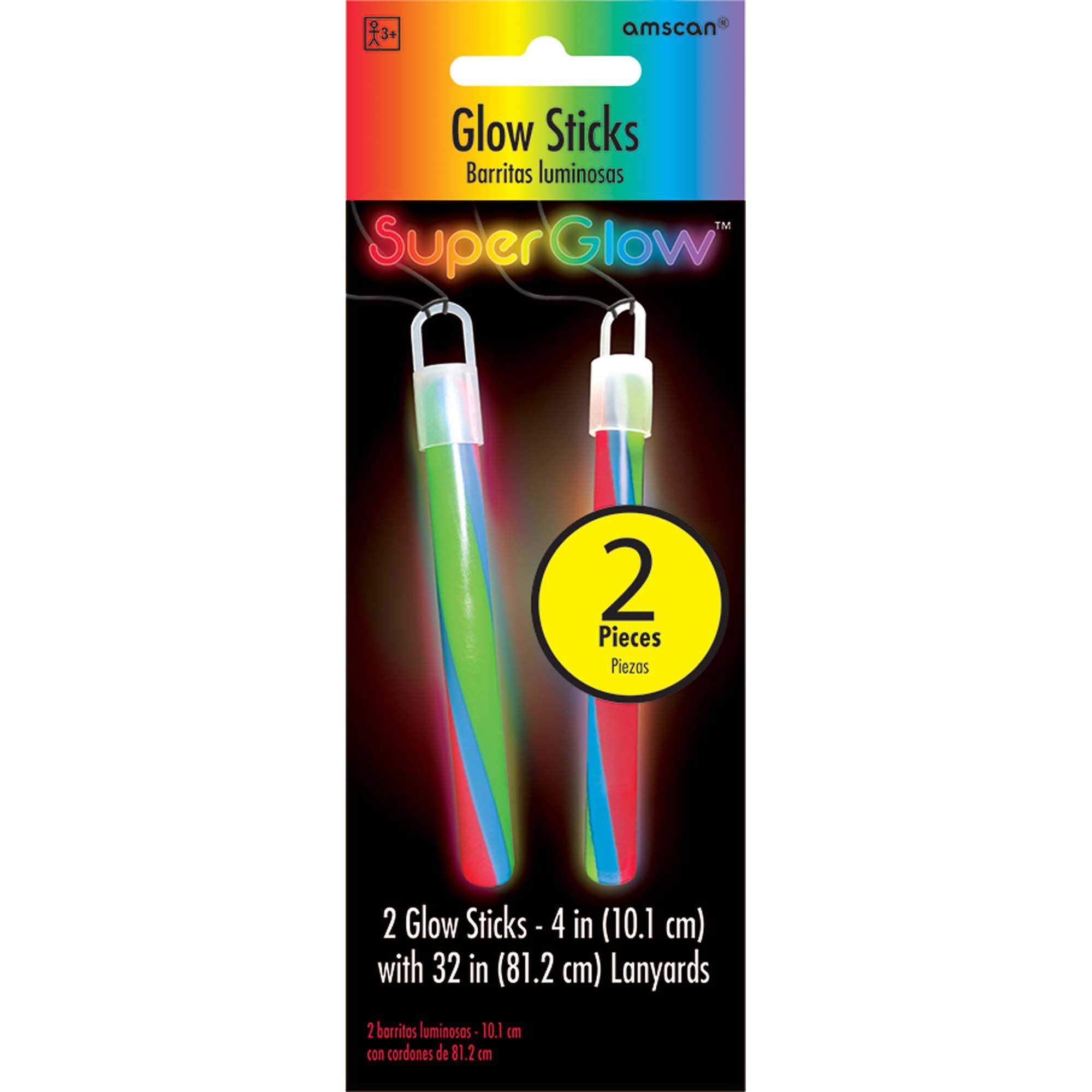 Swizzle Glow Sticks Necklace 4in, 2pcs