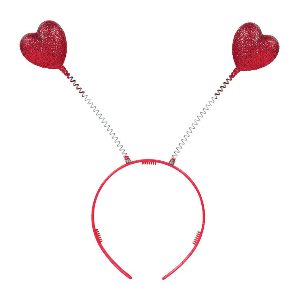 Red Heart Glitter Head Bopper Costumes & Apparel - Party Centre