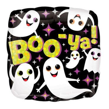 Boo-Ya Ghost Foil Balloon 18in Balloons & Streamers - Party Centre
