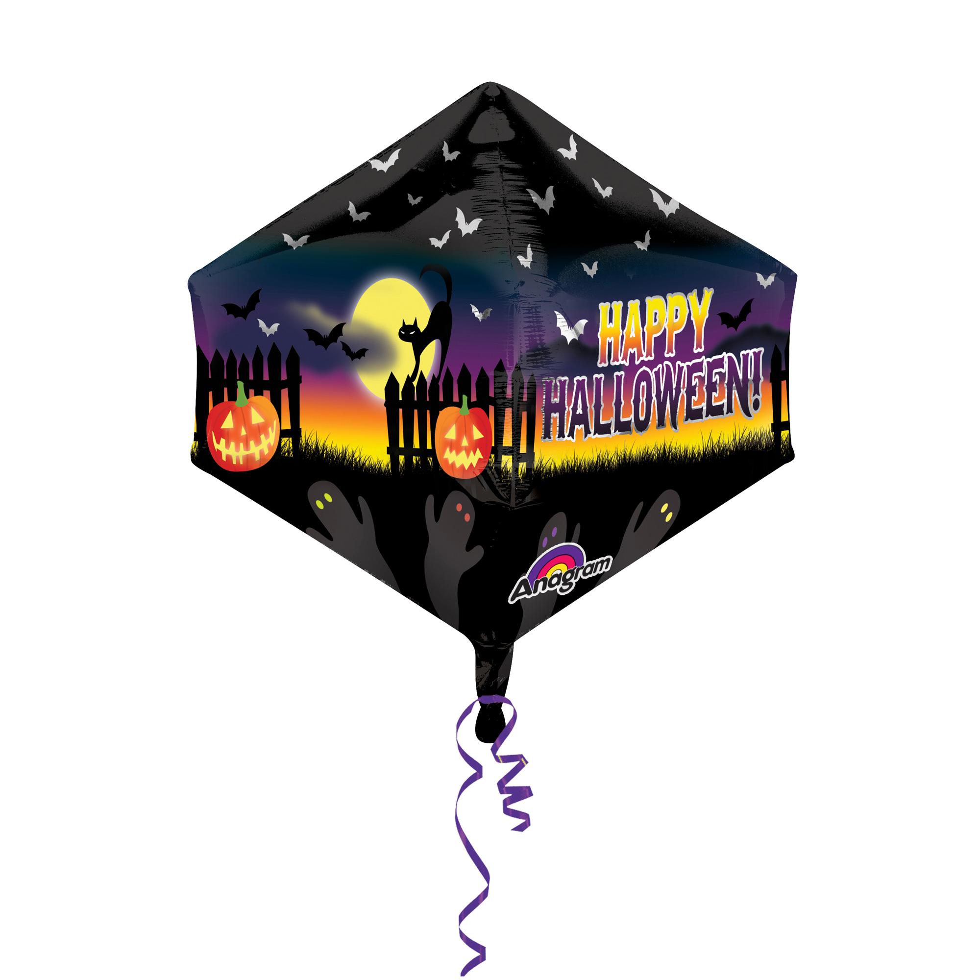 Haunted Halloween Scene Anglez Foil Balloon 17x21in Balloons & Streamers - Party Centre