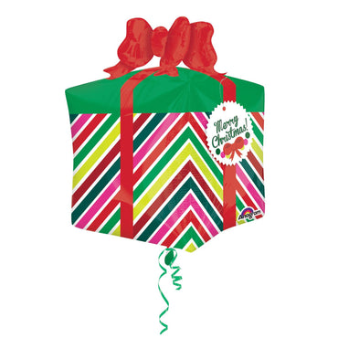 Present UltraShape Foil Balloon Cubez Balloons & Streamers - Party Centre