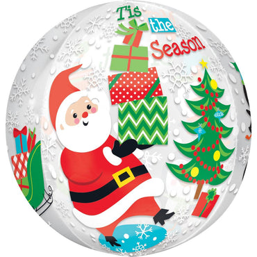 Christmas Scene Orbz Balloon 38x40cm Balloons & Streamers - Party Centre