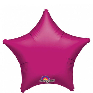 Metallic Fuchsia Star Foil Balloon 19in Balloons & Streamers - Party Centre