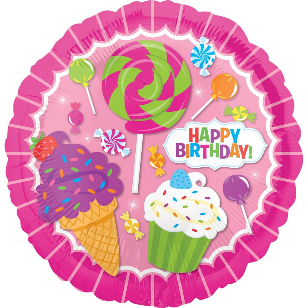 Sweet Shop Birthday Foil Balloon 45cm Balloons & Streamers - Party Centre