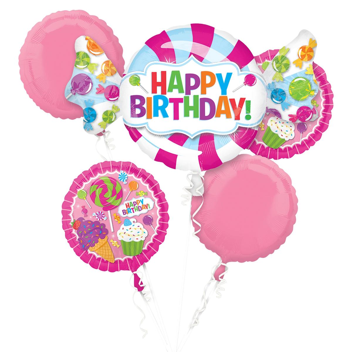 Sweet Shop Balloon Bouquet 5pcs Balloons & Streamers - Party Centre