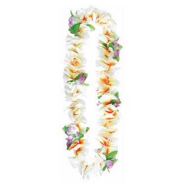 Soft Petals White Lei Costumes & Apparel - Party Centre