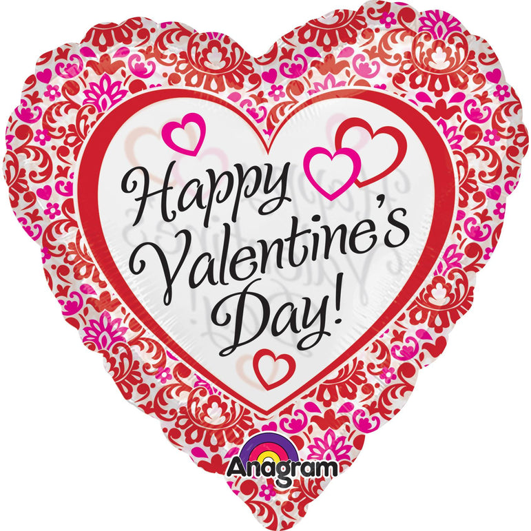 HVD Damask See-Thru Balloon 26in Balloons & Streamers - Party Centre