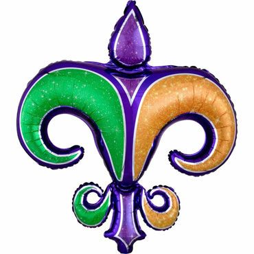 Fleur de Lis SuperShape Foil Balloon 81x96cm Balloons & Streamers - Party Centre