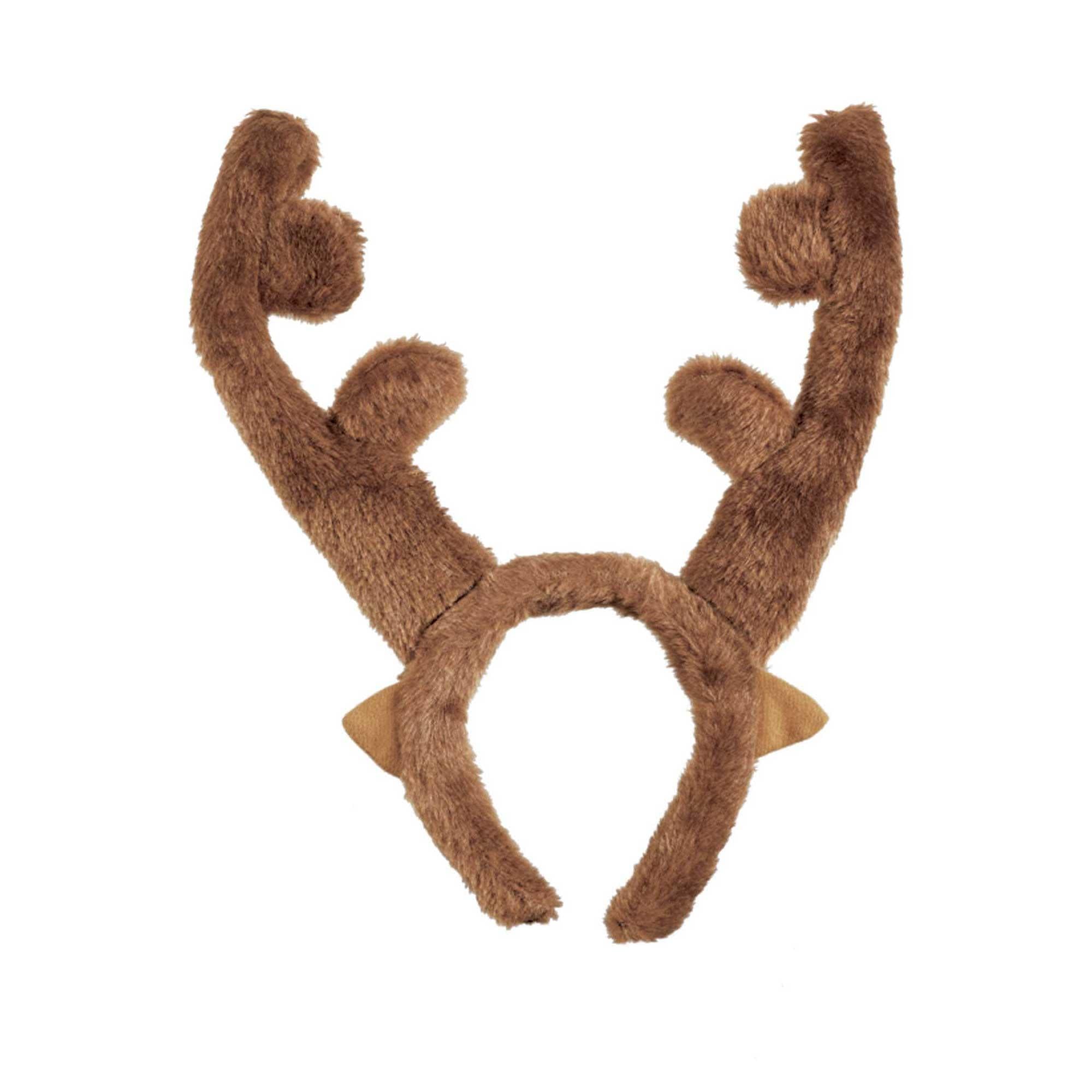 Reindeer Plush Antler Headband Costumes & Apparel - Party Centre