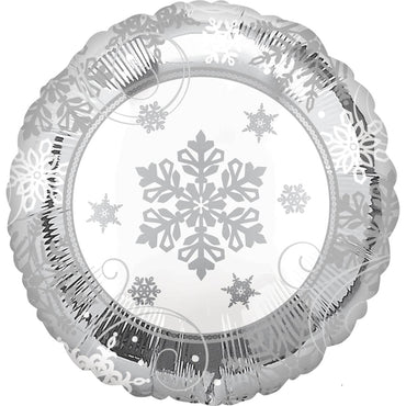 Sparkling Snowflake foil Balloon 18in Balloons & Streamers - Party Centre