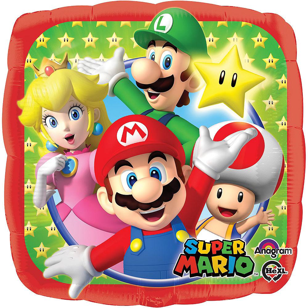 Mario Bros. Square Foil Balloon 18in Balloons & Streamers - Party Centre
