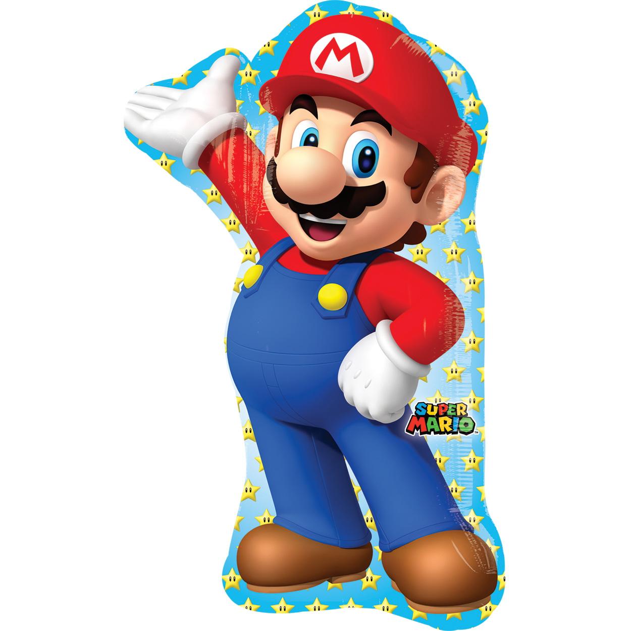 Mario Bros. SuperShape Balloon 22x33in Balloons & Streamers - Party Centre
