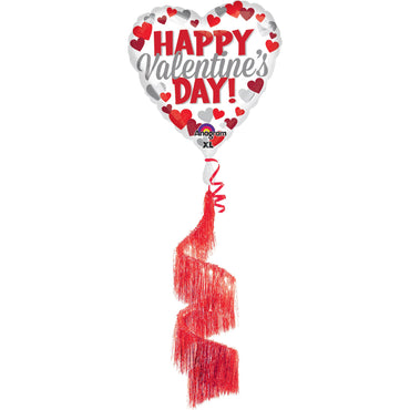 Red & Silver HVD Coil Tail Airwalker Balloon 36x68in Balloons & Streamers - Party Centre