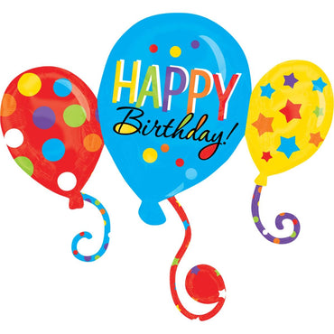 Balloon Bash Cluster SuperShape Balloon 34x31in Balloons & Streamers - Party Centre