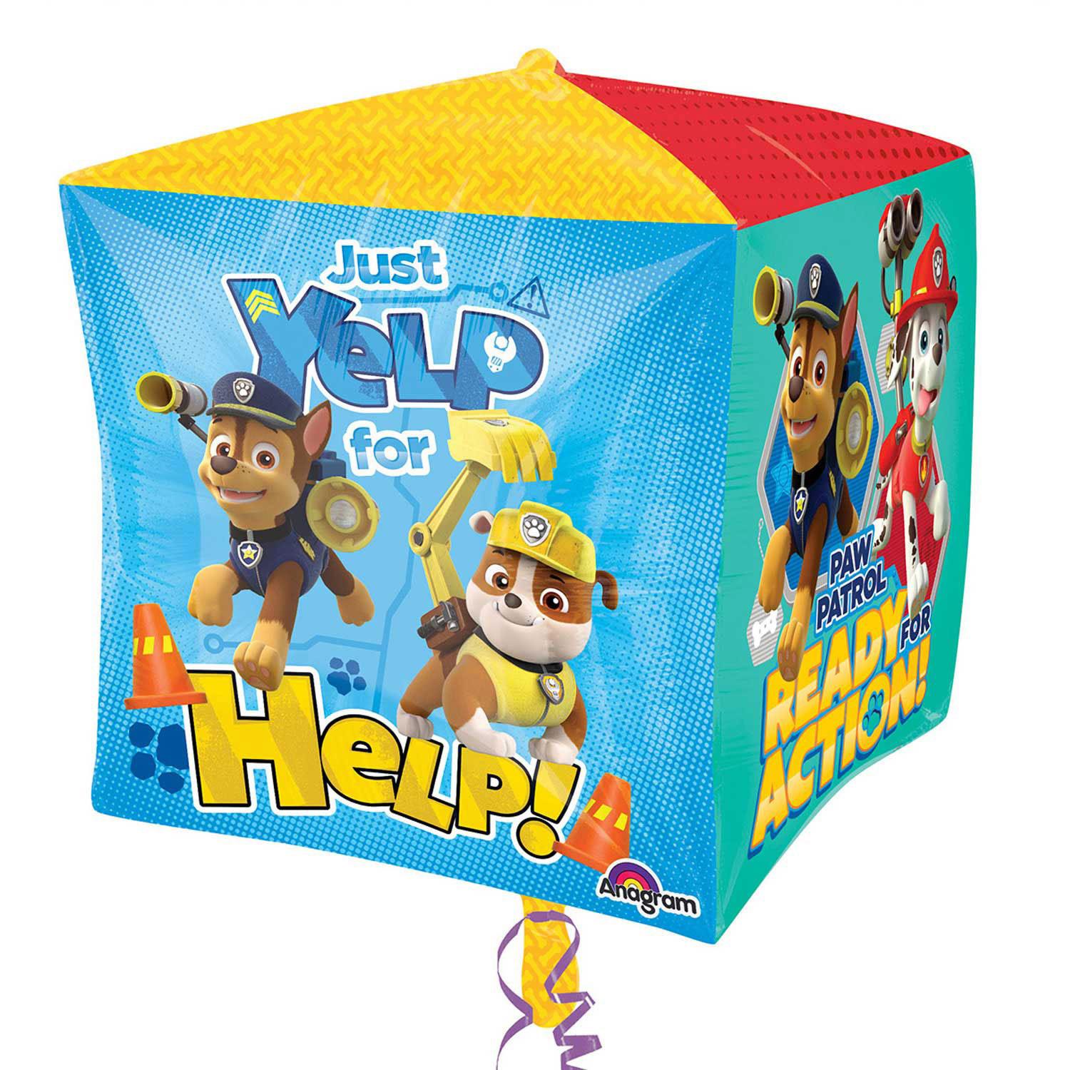 Paw Patrol Ultra Cubez Balloon 15in Balloons & Streamers - Party Centre