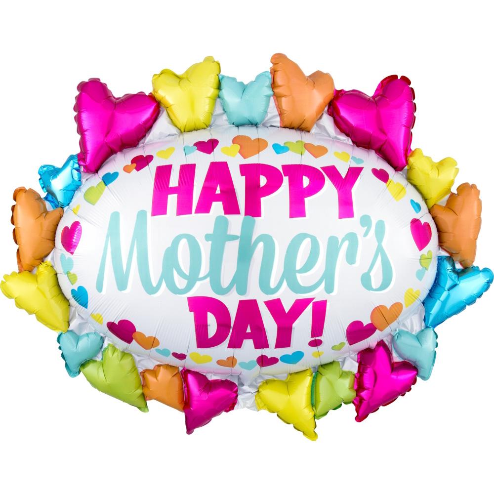 Happy Mother's Day Marquee SuperShape Balloon 78x63cm Balloons & Streamers - Party Centre