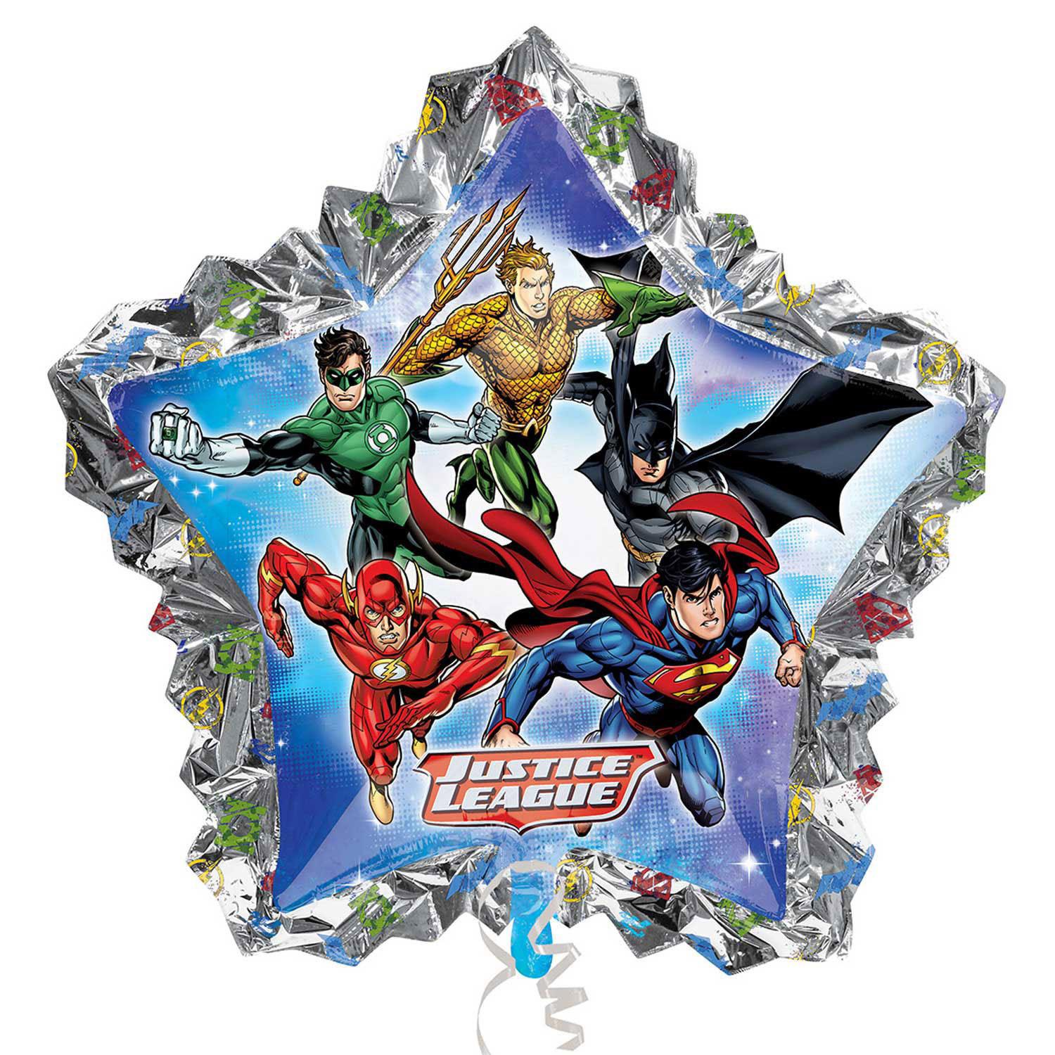 Justice League SuperShape Balloon 34x32in Balloons & Streamers - Party Centre