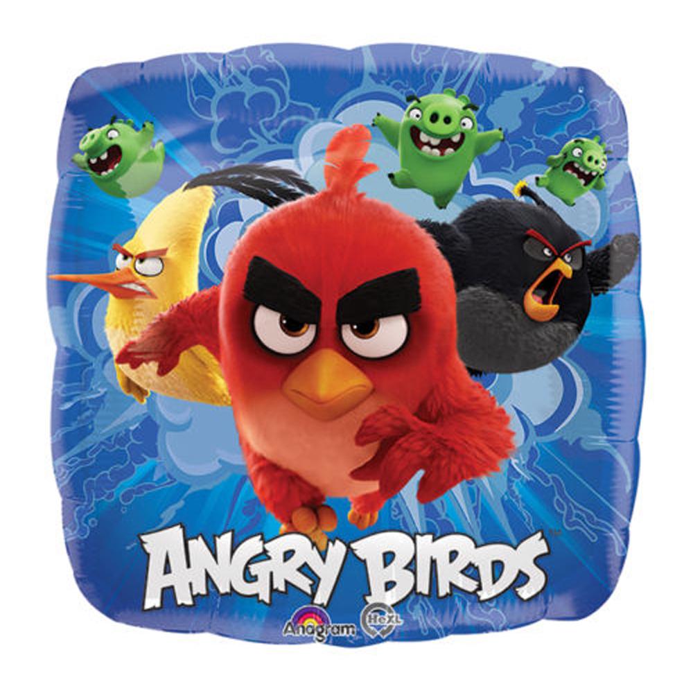 Angry Birds Movie Square Balloon 18in Balloons & Streamers - Party Centre