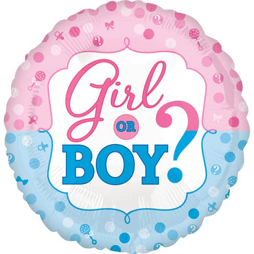 Gender Reveal Foil Balloon 18in Balloons & Streamers - Party Centre