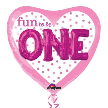 Fun to Be O-N-E Girl Multi Balloon 91cm