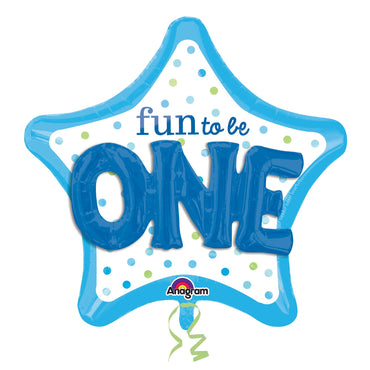 Fun to Be O-N-E Boy Multi Balloon 91cm Balloons & Streamers - Party Centre