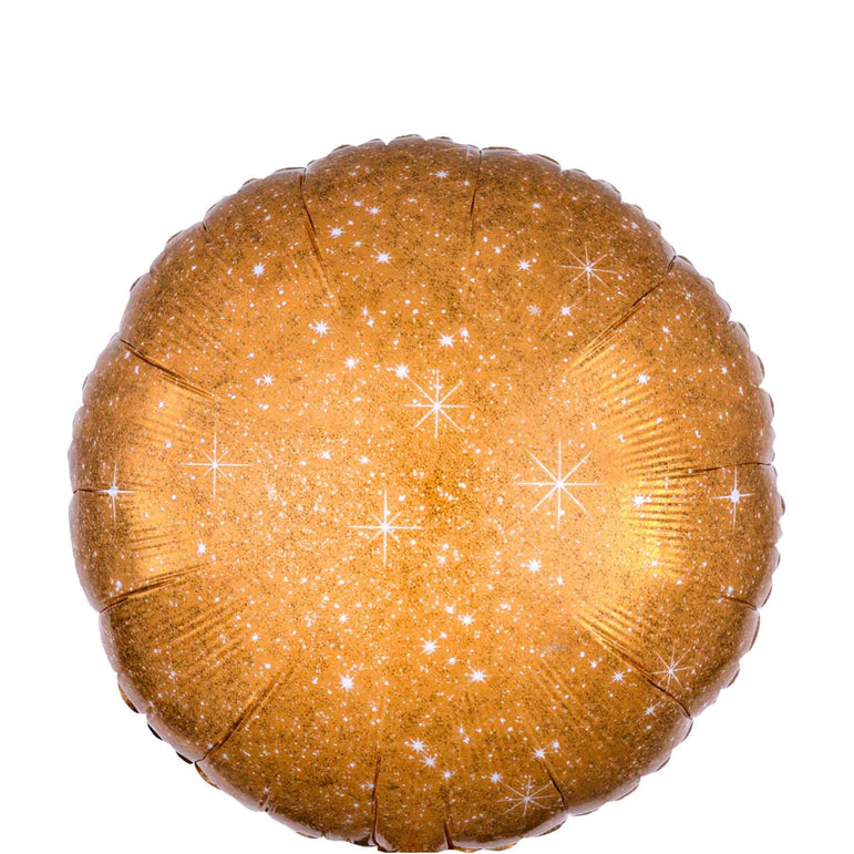 Faux Sparkle Gold Foil Balloon 43x43cm
