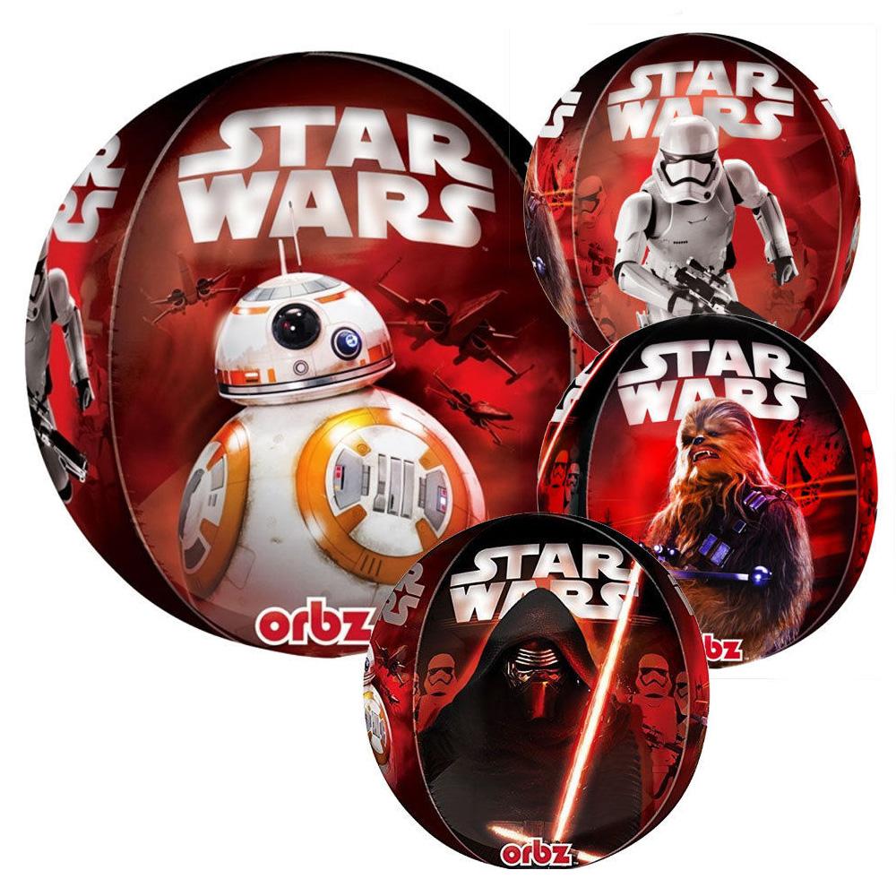 Star Wars the Force Awakens Orbz Clear 38x40cm Balloons & Streamers - Party Centre