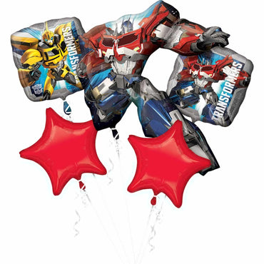 Transformers Balloon Bouquet 5pcs Balloons & Streamers - Party Centre