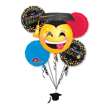 Awesome Grad Balloon Bouquet 5ct Balloons & Streamers - Party Centre
