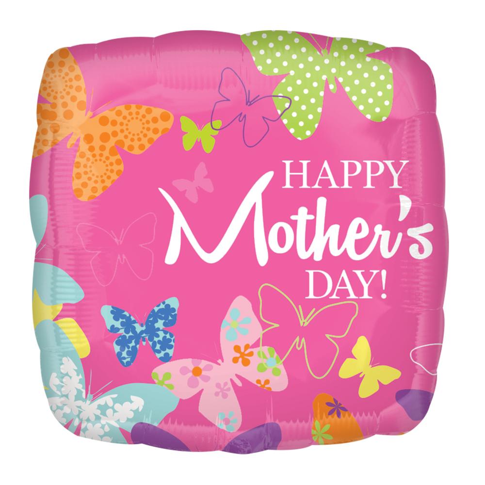 Mother's Day Floral Pattern Butterflies Balloon Balloons & Streamers - Party Centre