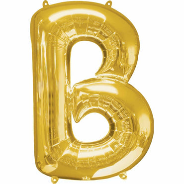 Gold Letter B SuperShape Balloon 58x86cm Balloons & Streamers - Party Centre