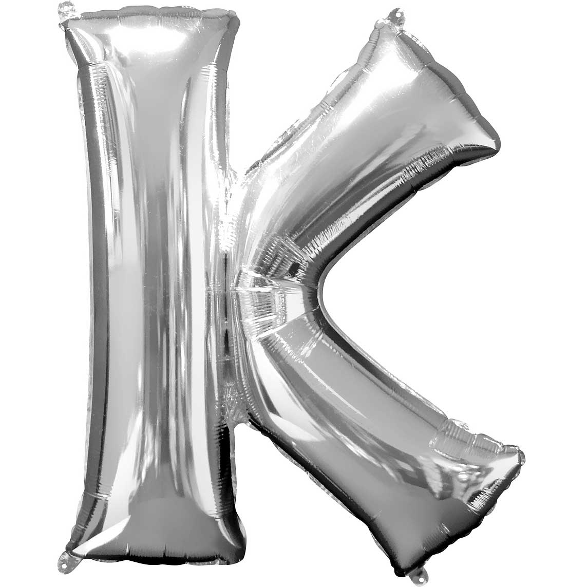 Silver Letter K SuperShape Foil Balloon 66x83cm