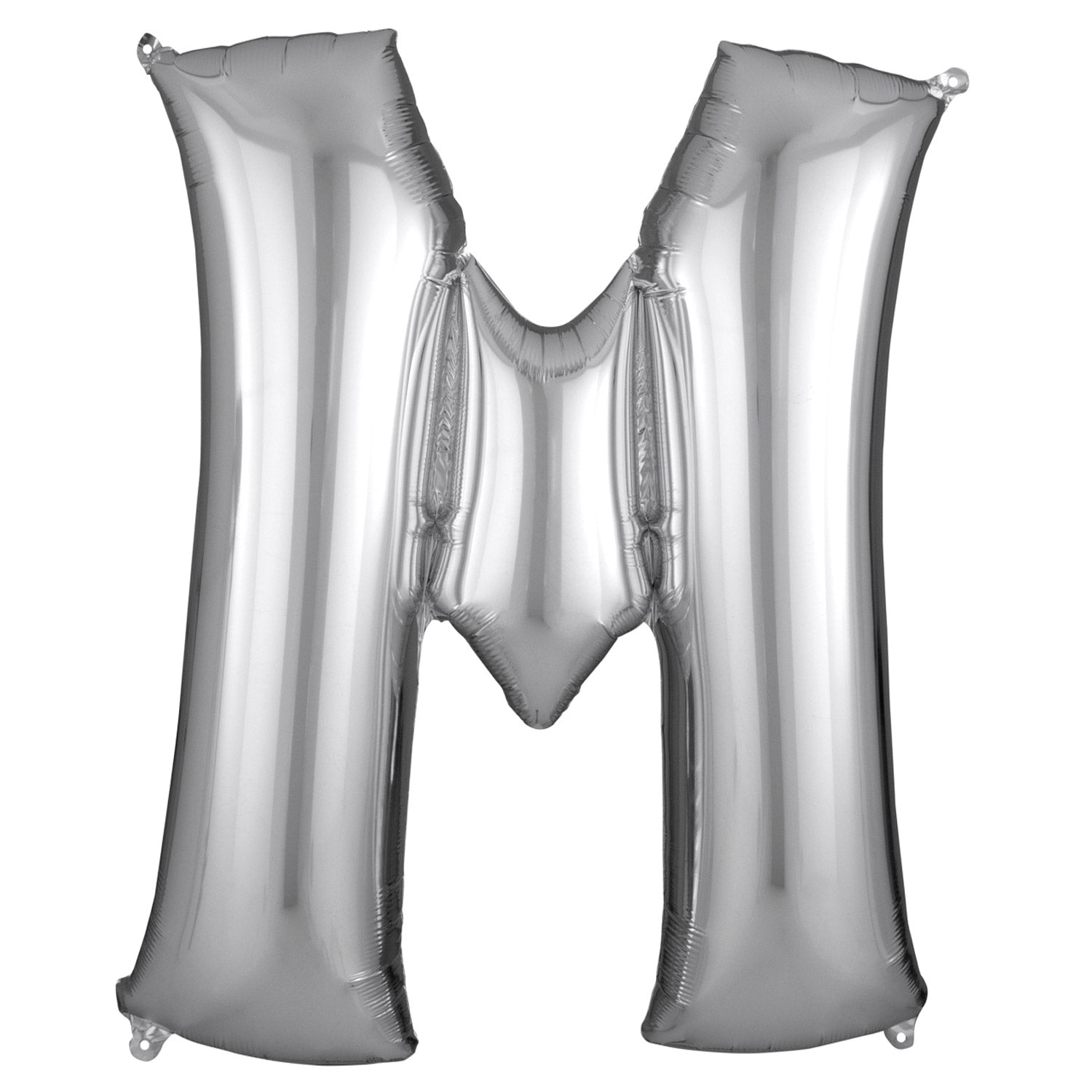 Silver Letter M Supershape Balloon 81cmx83cm