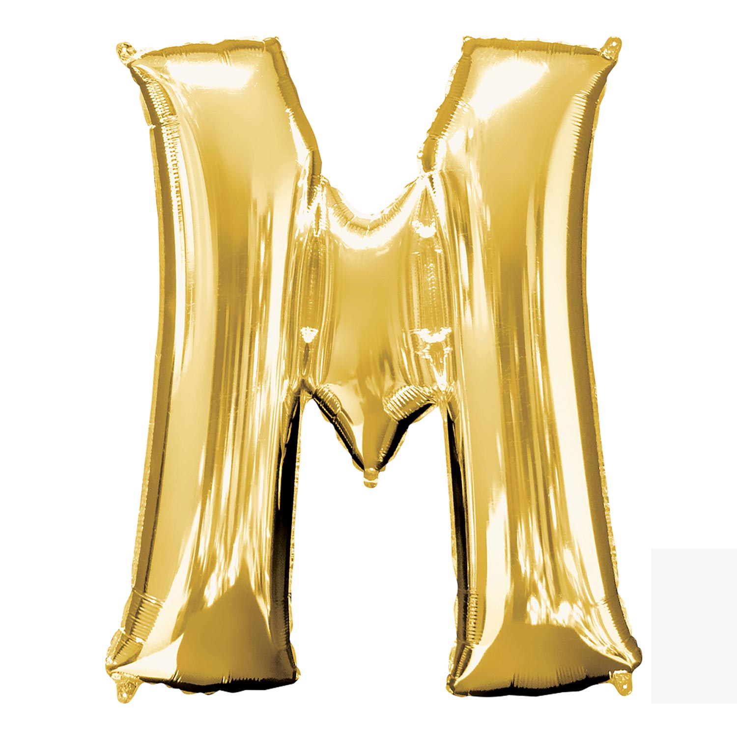 Gold Letter M Supershape Balloon 81cmx83cm